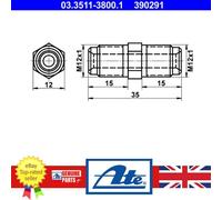 Genuine ATE Brake Line Adapter 03.3511-3800.1