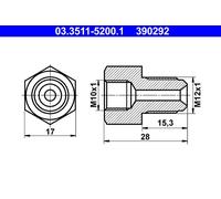 Genuine ATE Brake Line Adapter 247922157