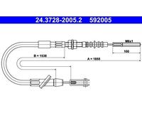 Genuine ATE Clutch Cable For Suzuki SAMURAI 88-04 23710-83024
