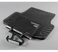 NEW GENUINE AUDI A3 13-20 SPORTBACK/SALOON REAR RUBBER FLOOR MATS (WITH CLIPS)