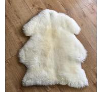 Genuine Australian Sheepskin Rug Ivory White Sheep Skin Rugs Single Pelt Natural 1.5ft X 2.5ft (45 cm x 76 cm) | Small White Natural Sheep Skin Throw