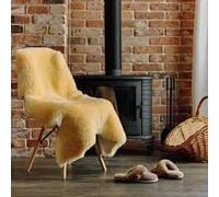 Genuine Australian Sheepskin Rug Short Hair Champagne Sheep Skin Rugs Single Pelt Natural 2ft X 3ft (60 cm X 91.4 cm) | Multipurpose Natural Sheep Skin Throw