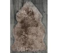Genuine Australian Sheepskin Rug Taupe Brown Sheep Skin Rugs Single Pelt Natural 2ft X 3ft (60 cm X 91.4 cm) | Taupe Sheep Skin Throw