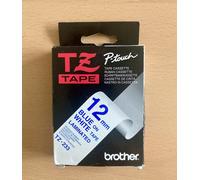 Original Brother P-Touch TZ233 12mm Tape - Gloss Blue on White