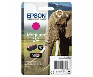 GENUINE AUTHENTIC EPSON 24 MAGENTA INK CARTRIDGE C13T24234012