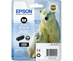 GENUINE AUTHENTIC EPSON 26XL PHOTO BLACK INK CARTRIDGE C13T26314010