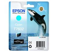 GENUINE AUTHENTIC EPSON T7602 CYAN INK CARTRIDGE C13T76024010