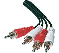 Genuine Belkin 2RCA Male Twin 2x Phono to 2x Phono Dual RCA Audio Video AV Cable Lead Wire Connectors 1.5m