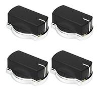 Genuine Belling CH60RX 444441158 Oven Cooker Control Knobs Switch (Black/Chrome, Pack of 4)