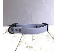 Genuine Biothane Waterproof Dog Collar with Quick Release Clasp (Grey, S)