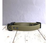 Genuine Biothane Waterproof Dog Collar with Quick Release Clasp (Olive, XS)