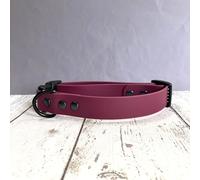 Genuine Biothane Waterproof Dog Collar with Quick Release Clasp (Wine, XXS)