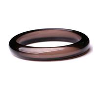 Genuine Black Natural Ice Obsidian Gemstone Crystal Fashion Bangle 13x8mm Inner Diameter 62mm