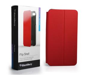 Genuine Blackberry Z10 Flip Shell Case Cover ACC-49284-203 - Red