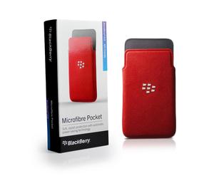 GENUINE BLACKBERRY Z10 MICROFIBRE POCKET CASE COVER POCKET ACC-49282-202 - RED