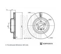 BLUE PRINT ADBP430018 Brake disc