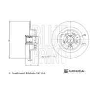 BLUE PRINT ADBP430042 Brake disc