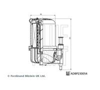 Genuine Blue Print In-Line Fuel Filter - ADBP230054