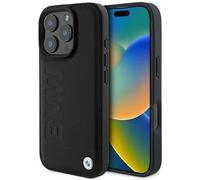 Genuine BMW Signature Debossed Logo Impact Leather Case Apple iPhone 16 Pro