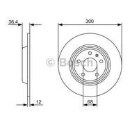 BOSCH 0986479382 Brake Disc Rear Solid Fits Audi A4 A4 Allroad A5 A6 A7 Q5