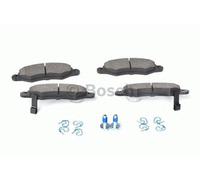 Bosch BP299 - Brake Pads Car Front Axle - Bosch Quality - Reduced Noise and Dust - ECE-R90 Certified - Copper-Free - 1 Set of 4 Pads - With Accessories