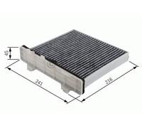 BOSCH Cabin Filter for Mitsubishi Shogun 4M41 3.2 January 2003 to August 2006