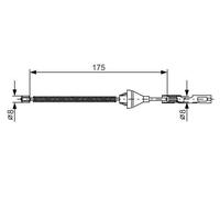 Cable, parking brake for SEAT LEON BOSCH 1 987 482 644