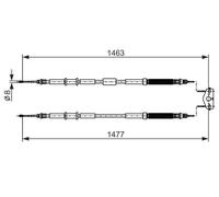 Bosch Brake Cable Bc1167 - 1987482283 - Single - Precision German Engineering