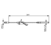 Cable, parking brake for SEAT LEON BOSCH 1 987 482 644