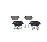 Bosch BP967 - Brake Pads Car Front Axle - Bosch Quality - Reduced Noise and Dust - ECE-R90 Certified - Copper-Free - 1 Set of 4 Pads - With Accessories