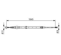 Cable, parking brake for SEAT LEON BOSCH 1 987 482 644