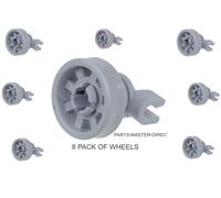 GENUINE BOSCH NEFF HOTPOINT DISHWASHER UPPER TOP BASKET WHEEL 424717 x 8 WHEELS