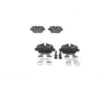 Bosch BP1181 - Brake Pads Car Rear Axle - Bosch Quality - Reduced Noise and Dust - ECE-R90 Certified - Copper-Free - 1 Set of 4 Pads - With Accessories