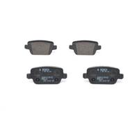 Bosch BP1150 - Brake Pads Car Rear Axle - Bosch Quality - Reduced Noise and Dust - ECE-R90 Certified - Copper-Free - 1 Set of 4 Pads - With Accessories