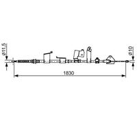 BOSCH 1 987 482 652 Hand brake cable