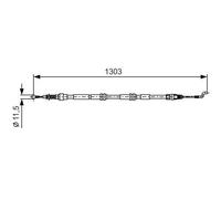 Cable, parking brake for SEAT LEON BOSCH 1 987 482 644