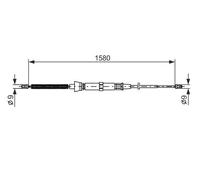 Cable, parking brake for SEAT LEON BOSCH 1 987 482 644
