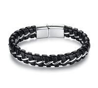 Genuine Braided Leather Bangle Cremation Jewelry For Ashes Of Loved Ones Keepsale Memorial Men Women,5,24cm