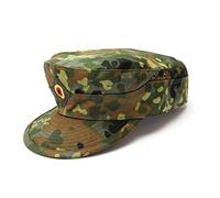 Genuine Brand German Army Cap Fleckt-tarn Woodland Camouflage Field Original Military Issue hat (Large)
