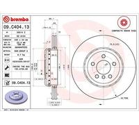 Genuine Brembo 09.C404.13 Rear Vented Brake Disc Set 345mm BMW 5 6 7 Series