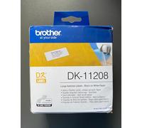 Genuine Brother DK Labels - DK-11208 Black on White Roll 38mm x 90mm (INC VAT)