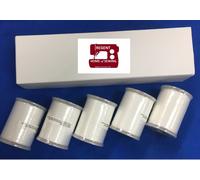 Genuine Brother Embroidery Bobbin Thread, White #60 1100 metres 5 PACK X81164001
