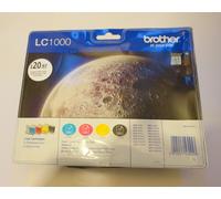 GENUINE BROTHER LC1000 INK CARTRIDGES BLACK CYAN MAGENTA YELLOW Original LC-1000