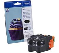 Genuine Brother LC123 2-PACK Black ink cartridges J4110DW J4410DW inc VAT