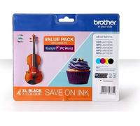 Brother LC127XL/LC125XL BK/C/M/Y Original Multipack High Capacity Ink Cartridges