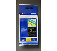 Original Brother P-Touch TZE334 12mm Gloss Tape - Gold on Black