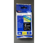 Genuine Brother P-Touch Tape - WHITE ON BLACK LAM TZe-315 / 6mm x 8m (INC VAT)