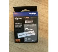 Genuine Brother P-Touch TZe-S231 - 12mm - Black On White Tape