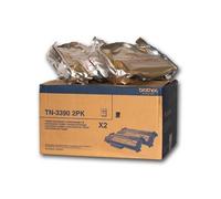 Genuine Brother TN3390 Twinpack (TN-3390TWIN) Black Toner Cartridge Open
