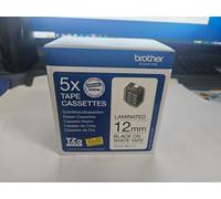 Genuine Brother TZe-231M5 Black On White 12mm Labelling Tape Cassettes Vat Inc